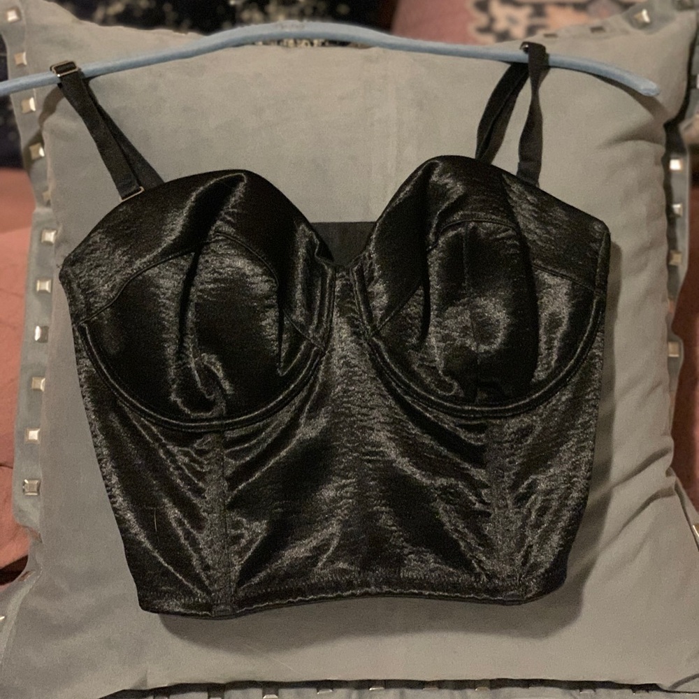 Victoria’s Secret Dream Angels Black Satin Corset (32DD)